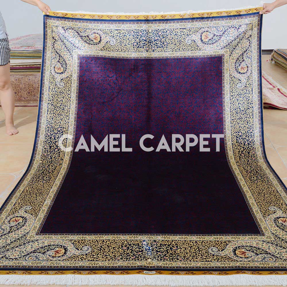 Handmade Silk Oriental Purple Rug.jpg